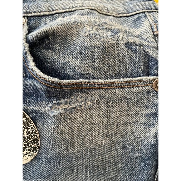 NWT Neuw Slim Slouch Faded Blue Boyfriend Jeans Women’s Size‎ 4 90s Y2K Distress - Picture 6 of 7